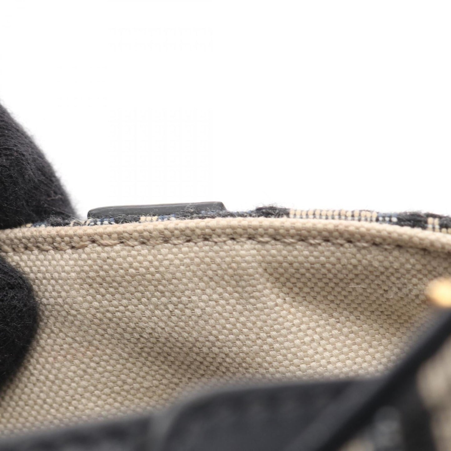 Christian Dior Dior Saddlebag Mini Oblique Jacquard Handbag Canvas Leather Women's Bag Beige Black Navy