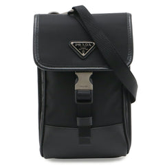 PRADA Triangle Smartphone Case, Shoulder Bag, Handbag, Pouch, Nylon, NERO Black, 2ZH109 — Like New