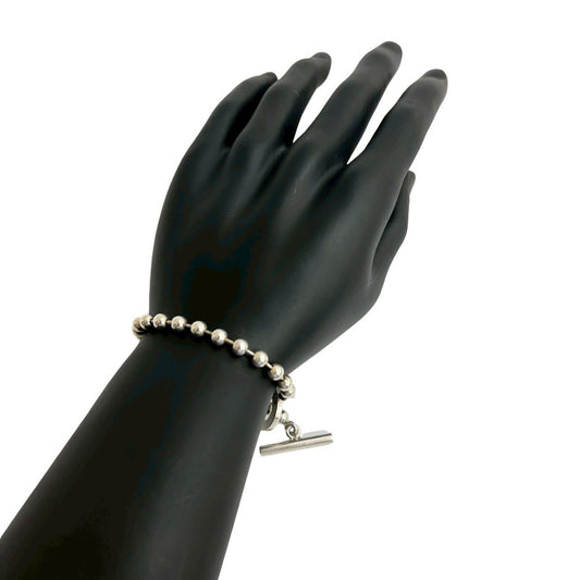 GUCCI Gucci logo motif silver 925 ball chain bracelet bangle for men and women 300-8