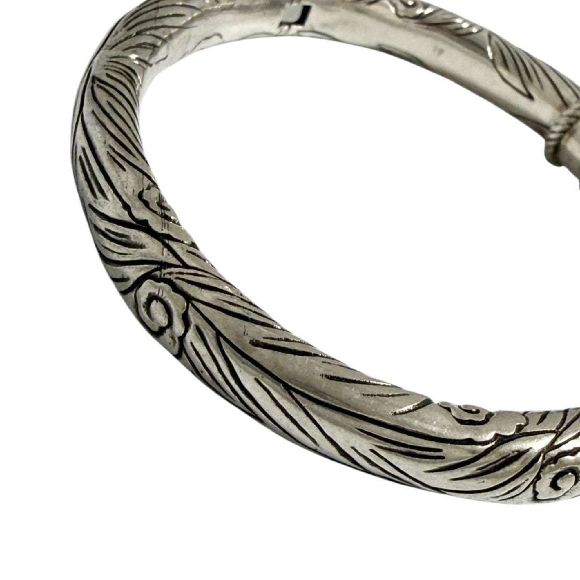Gucci Men's Anger Forest Wolf Bangle Bracelet in Silver