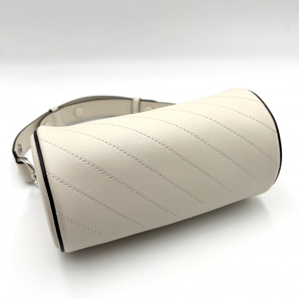 Gucci Women's Blondie Mini Handbag, Shoulder Bag, Leather, White, Silver Hardware (Model 760170) — Like New
