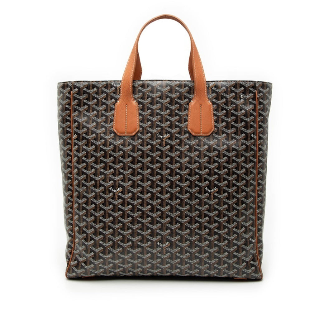 Goyard Sac Voltaire Tote Bag in Brown and Black Leather for Women