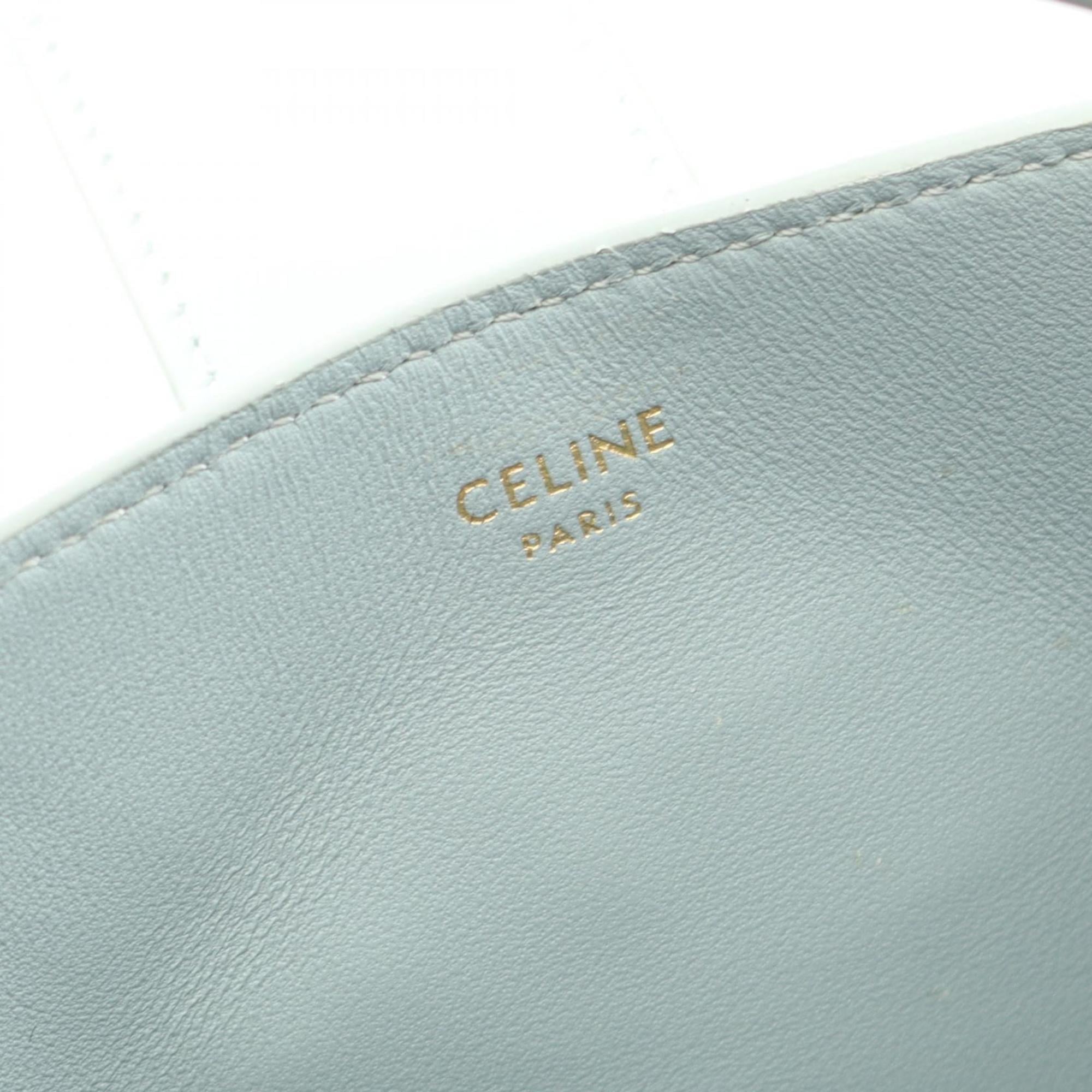 Celine Triomphe Mini Bucket Louise Handbag, Leather, Women's, Blue, 10N473GHJ.07IC