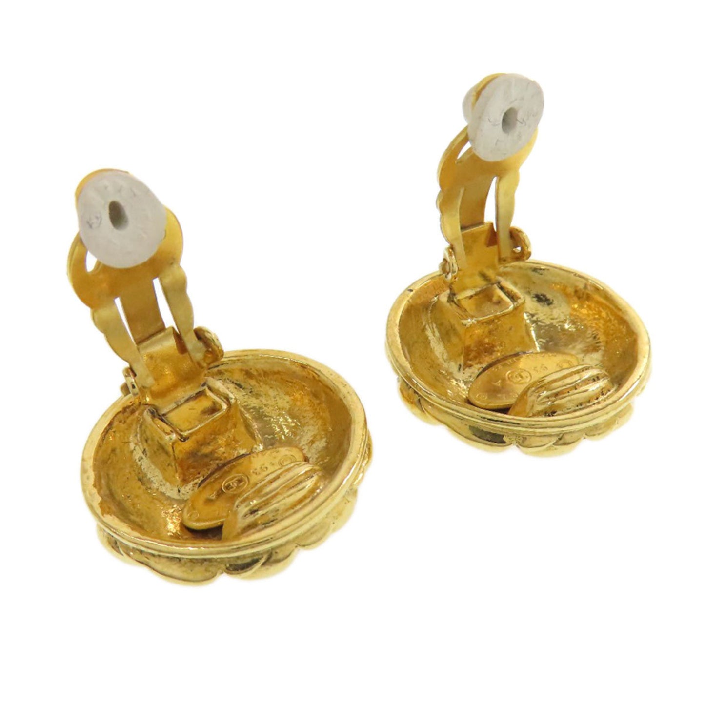 CHANEL Matelasse Coco Button Earrings for Women
