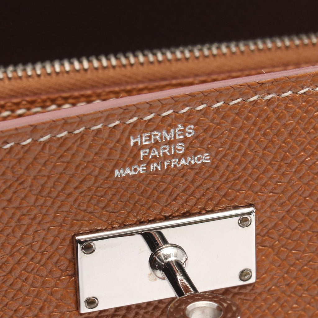 Hermes Hermès Kelly Wallet, long bifold wallet, leather, Epsom women's, brown