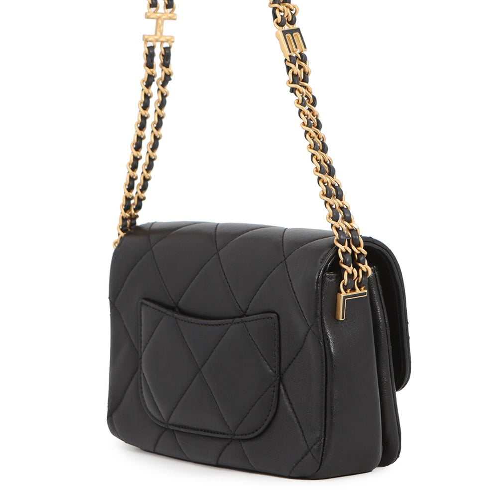 Chanel Chain Shoulder Bag Matelassé Mini Flap Coco Mark Lambskin AS4862 CHANEL Handbag Black Women's — Like New