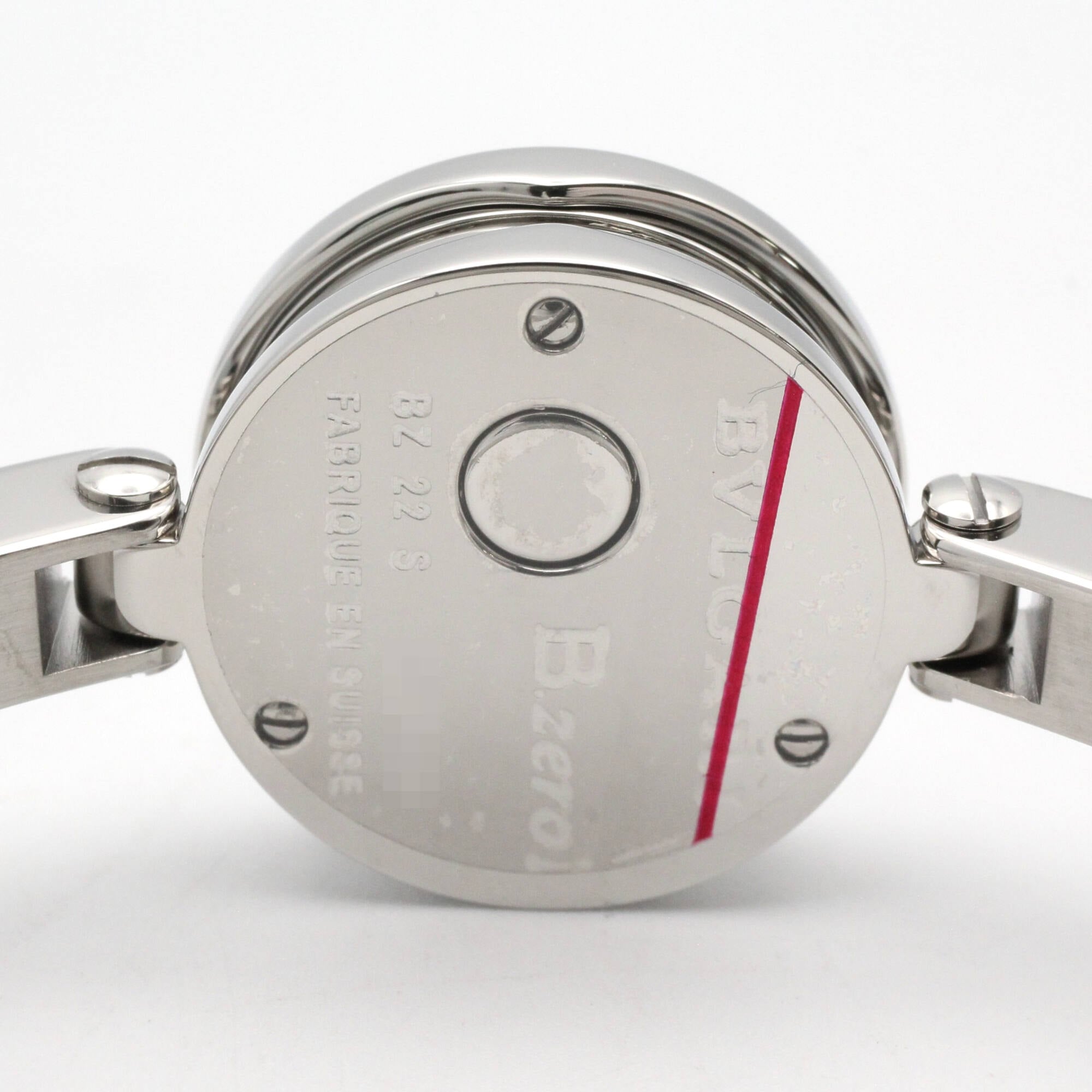Bulgari BVLGARI B-zero1 Butterfly Watch, Stainless Steel, Diamond, Women's, White/White Shell, BZ22S — Very Good
