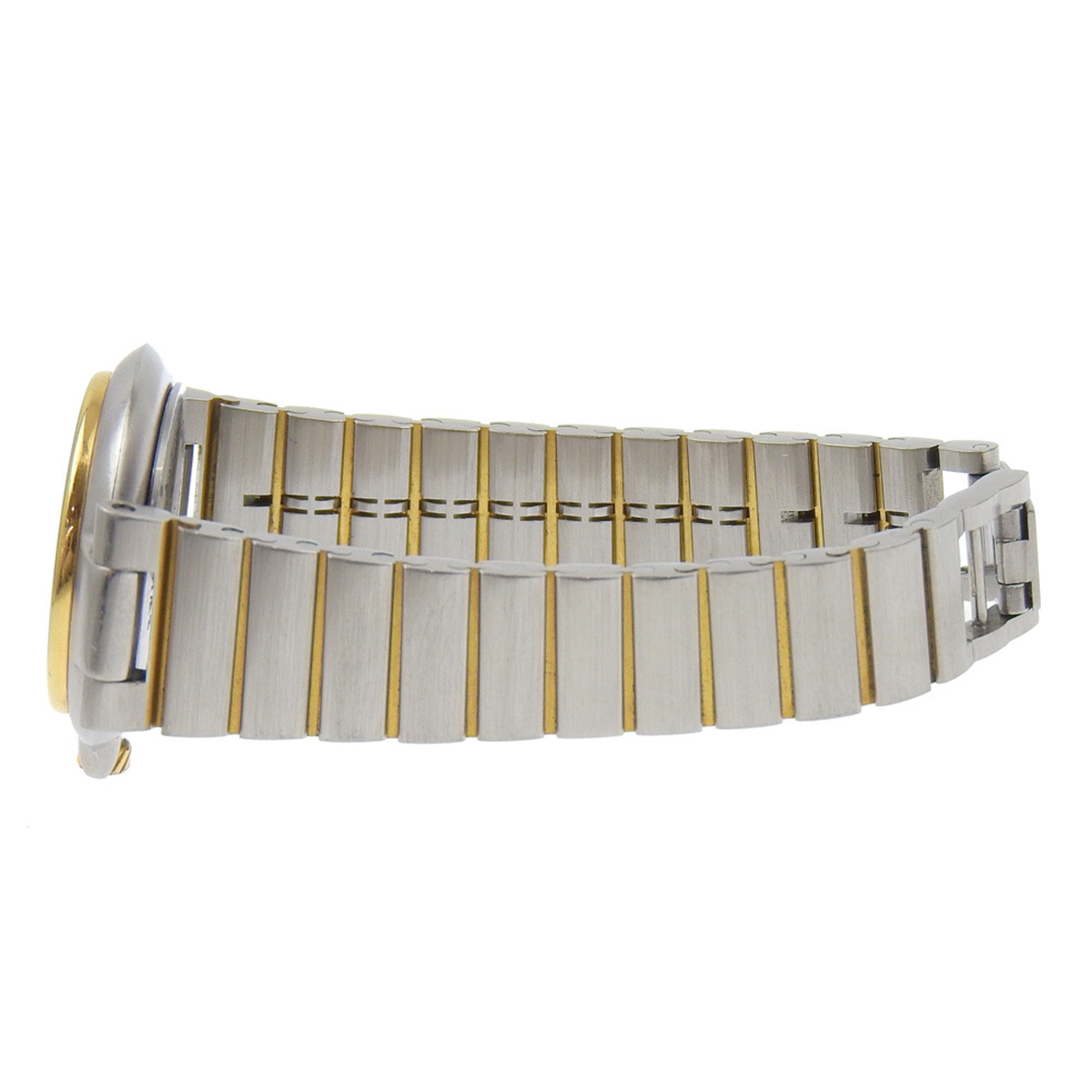 Dunhill Millennium Watch 12P Diamond Stainless Steel x Gold Plated Quartz Analog Display Black Dial Ladies — Good