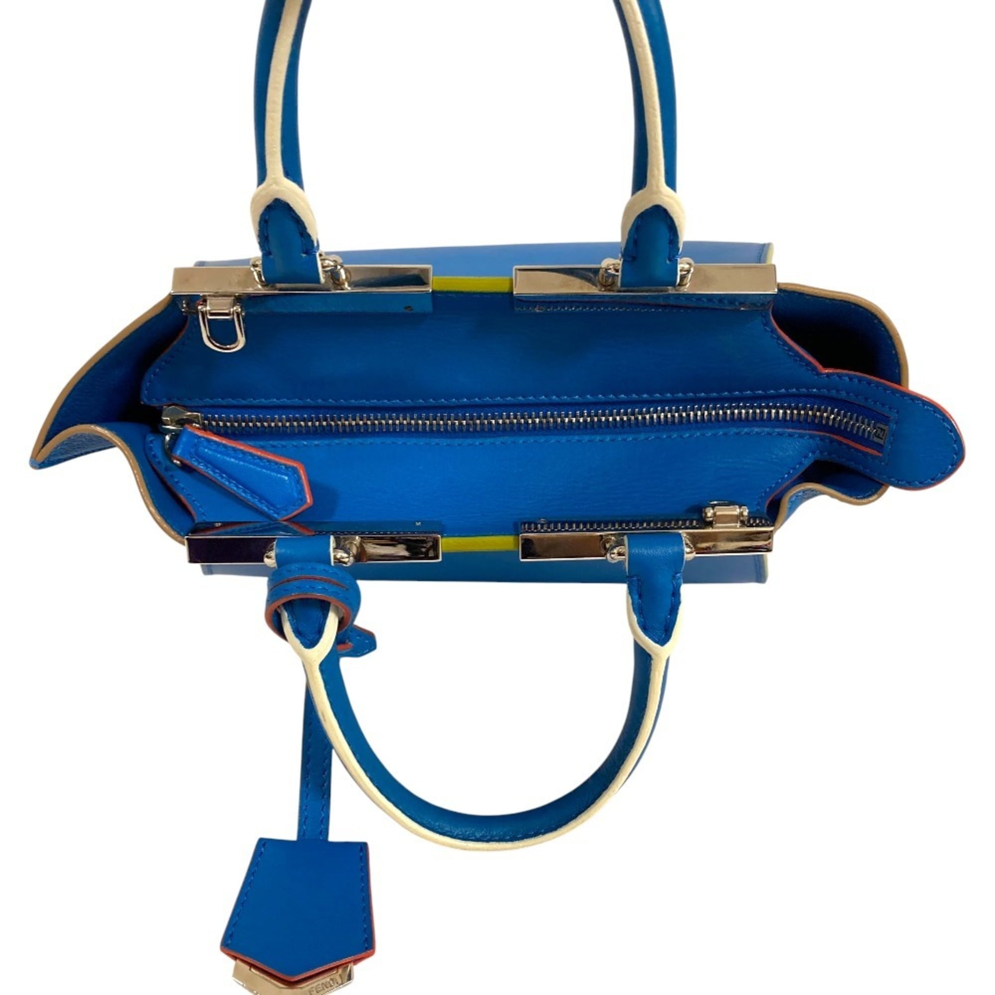 FENDI 3Jours Petit Trois Jours 2-Way Shoulder Bag 8BH333-5C3 Blue Women's