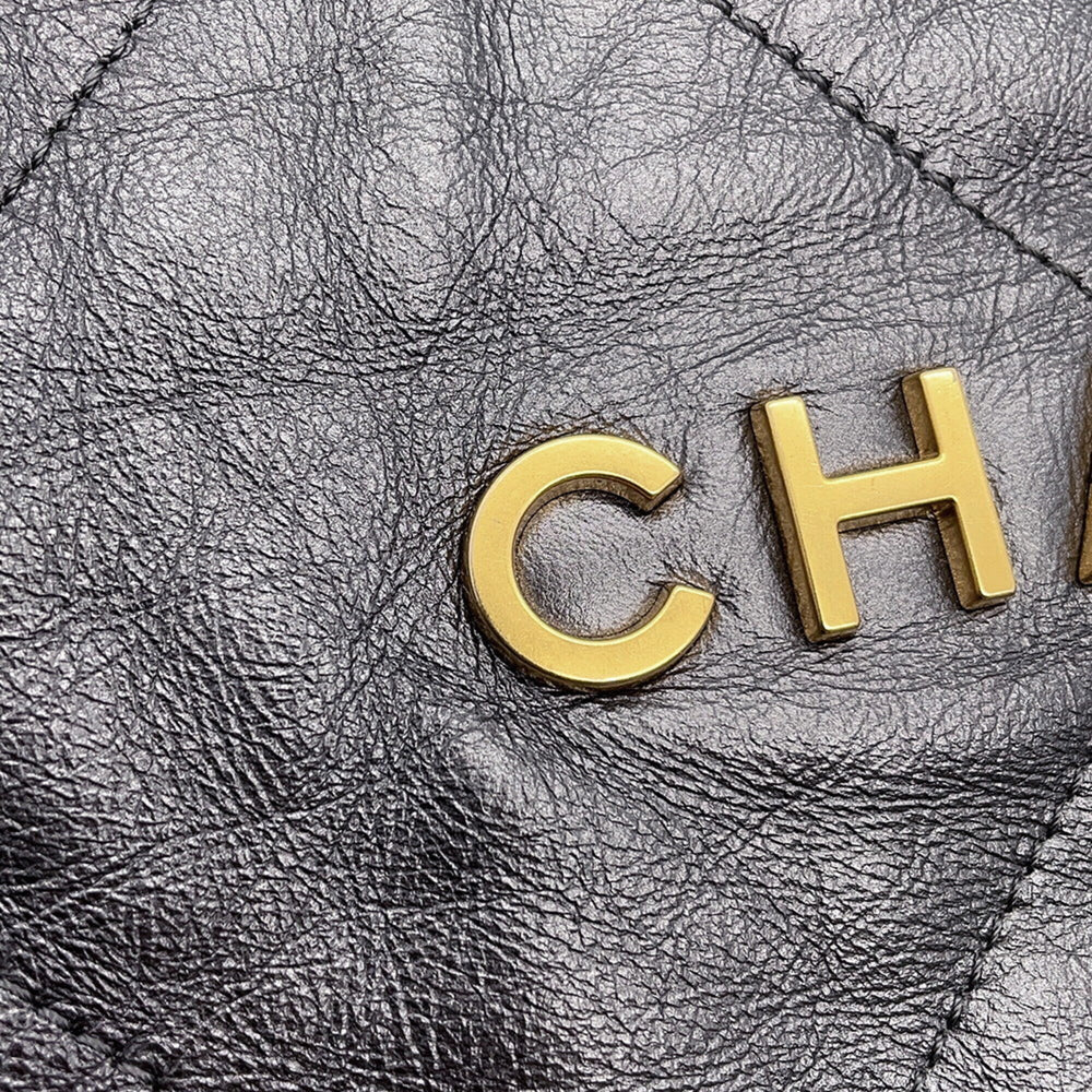 Chanel Backpack, 22 Large, Shiny Calf Leather AS3313, CHANEL Handbag, Women's — Like New