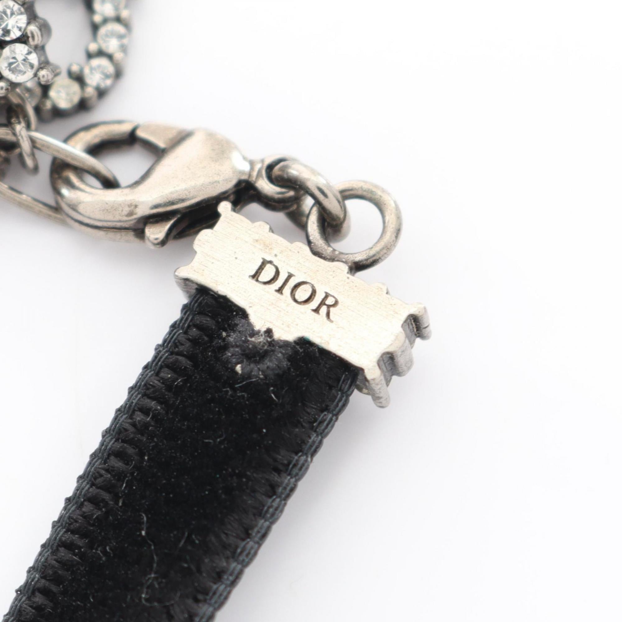 Christian Dior Dior J'ADIOR choker accessory, GP (gold-plated), fabric, women's, black and gold.