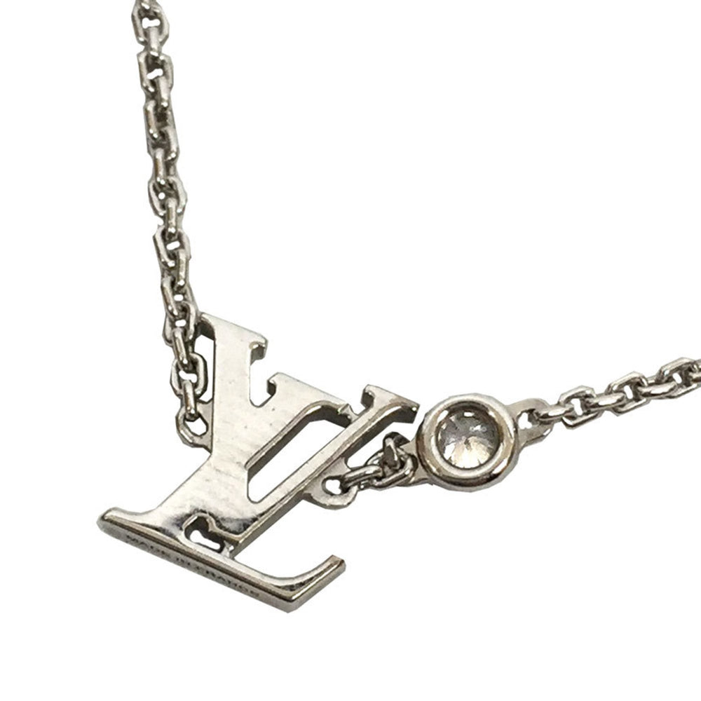Louis Vuitton Pendant Idylle Blossom Necklace with Diamonds, Q93653, AU750 White Gold, Women's, Fine — Like New