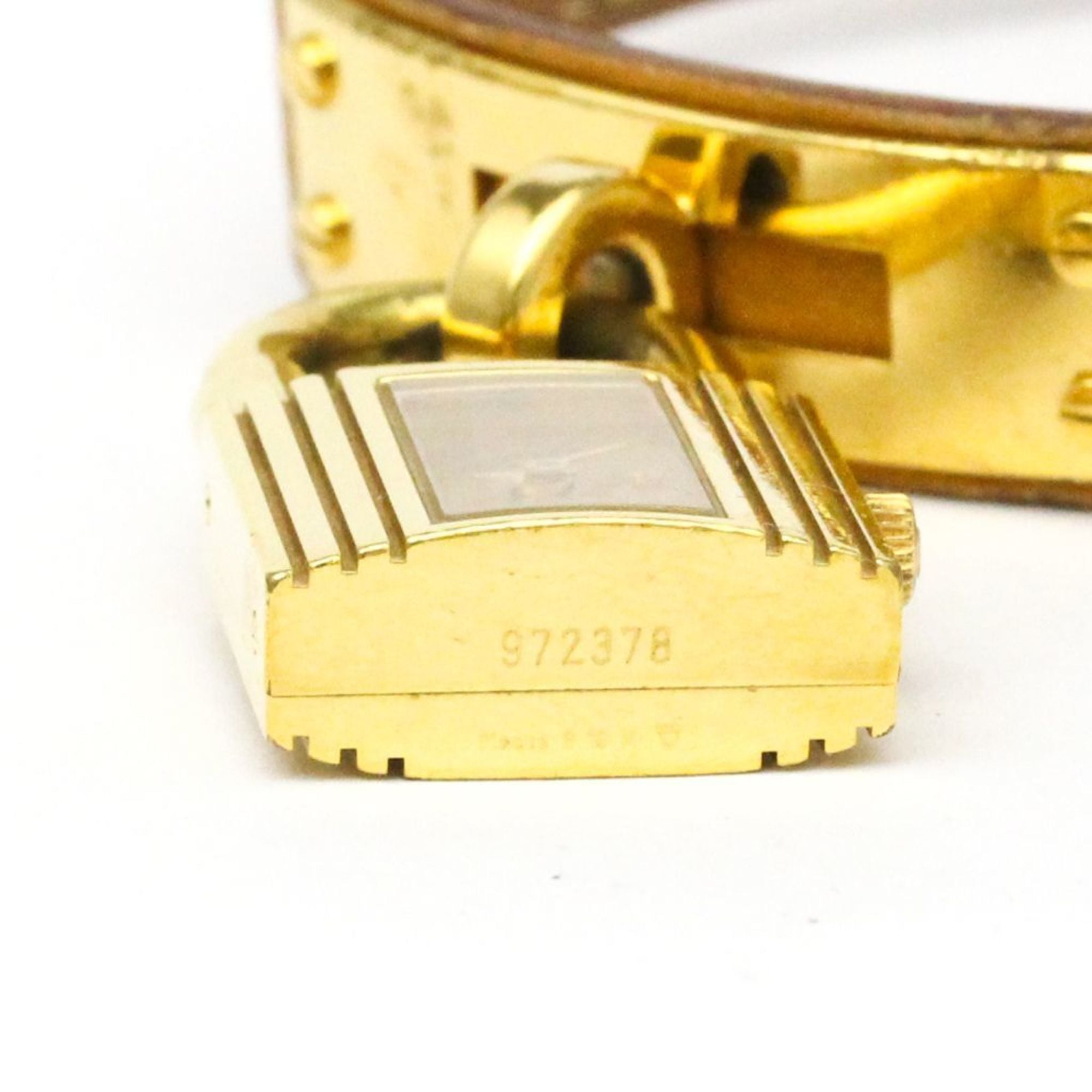 HERMES Kelly Watch Gold Plated Leather Quartz Ladies Watch — Good