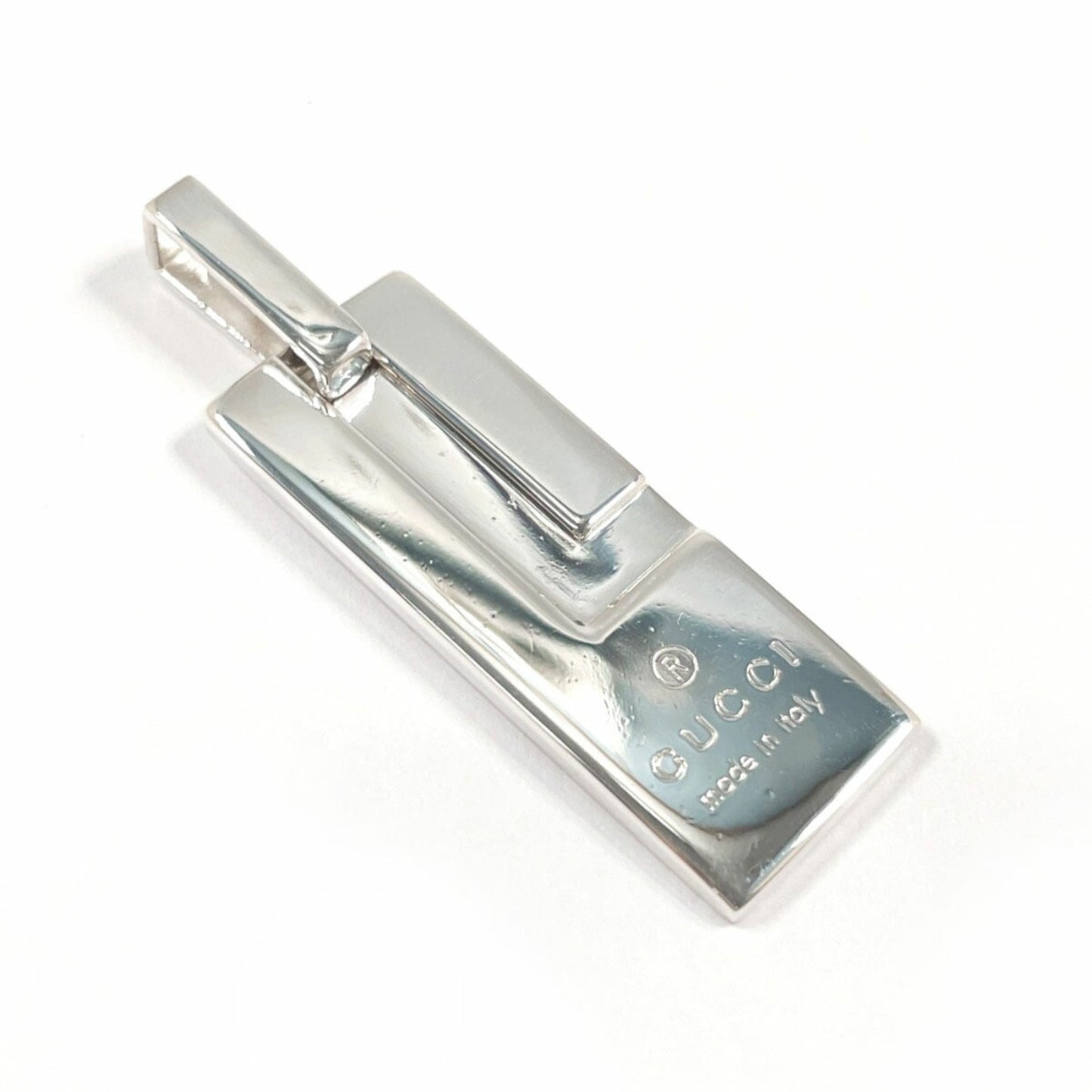 GUCCI Gucci Plate Pendant Top, Sterling Silver, Unisex