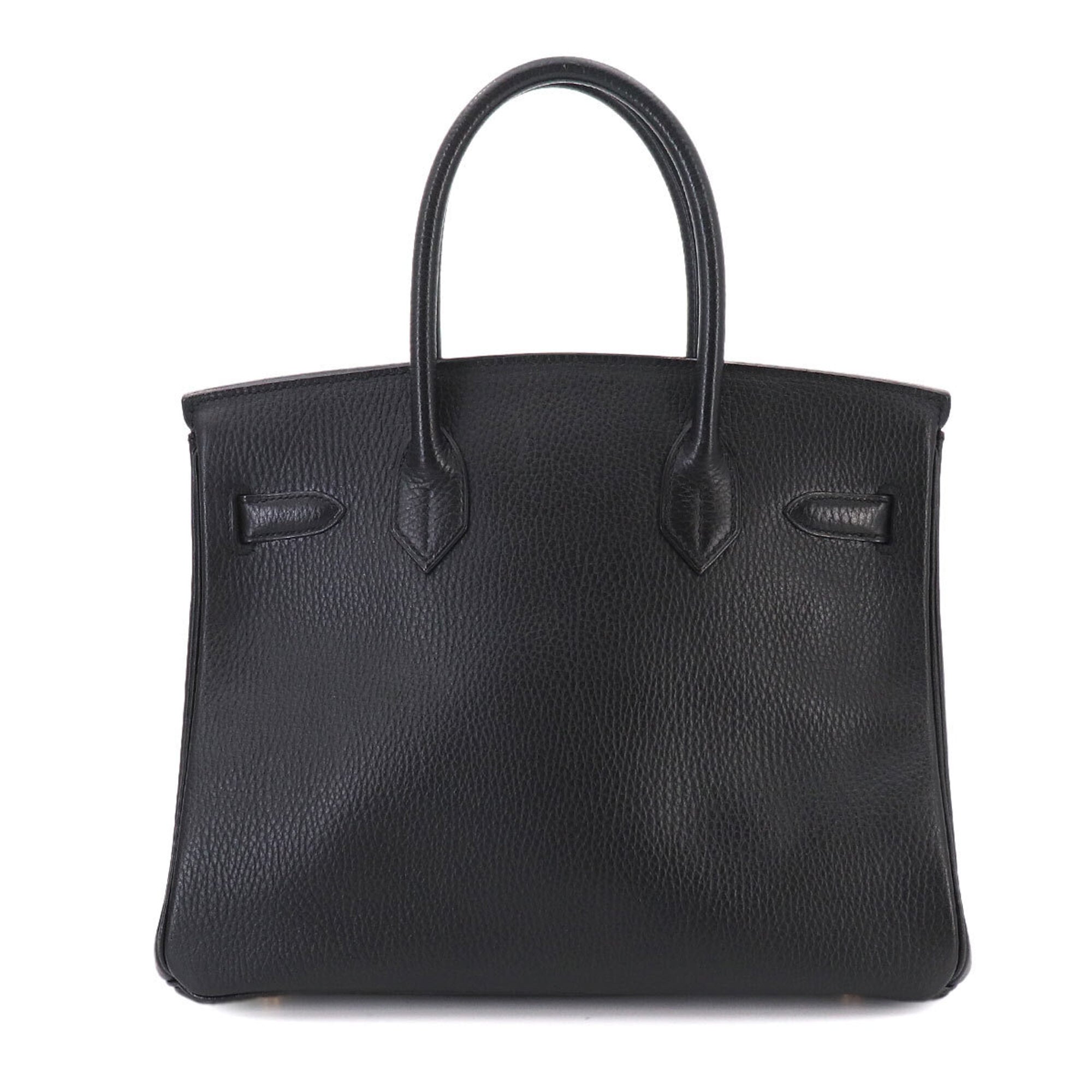 Hermes Birkin 30, Ardennes, Black, Handbag, □B stamp, 1998 production, Gold hardware — Like New