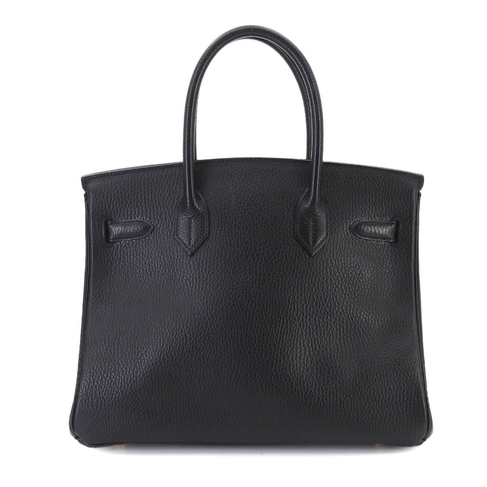 Hermes Birkin 30, Ardennes, Black, Handbag, □B stamp, 1998 production, Gold hardware — Like New