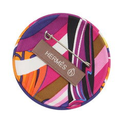 Hermes brooch Petit H silk HERMES badge — Like New