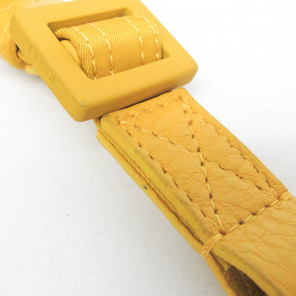 Fendi Baguette Phone Pouch 7AS056 Men,Women Nylon Shoulder Bag Yellow — Like New