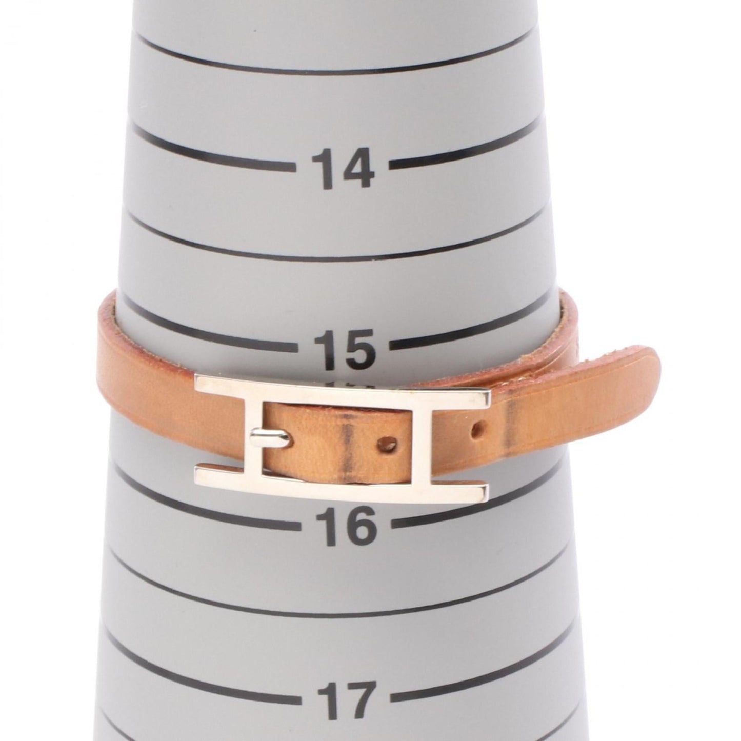 Hermes Hermès API 1 bracelet, stainless steel and leather, available in silver brown.