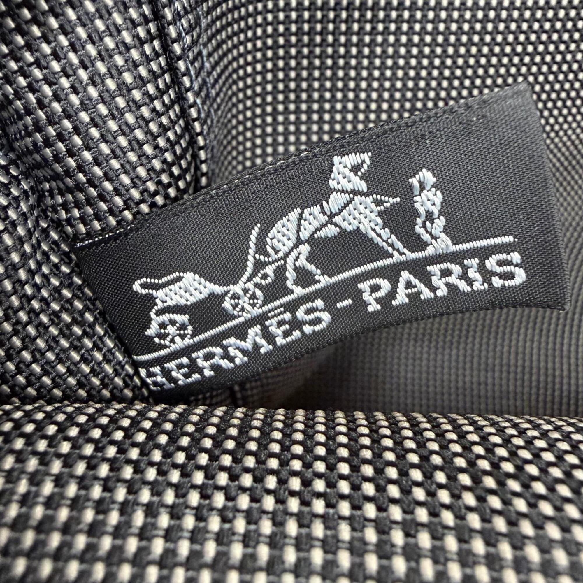 HERMES Hermes Herline PM Silver Hardware Sellier Canvas Tote Bag Handbag Gray Made in France Women's — Like New