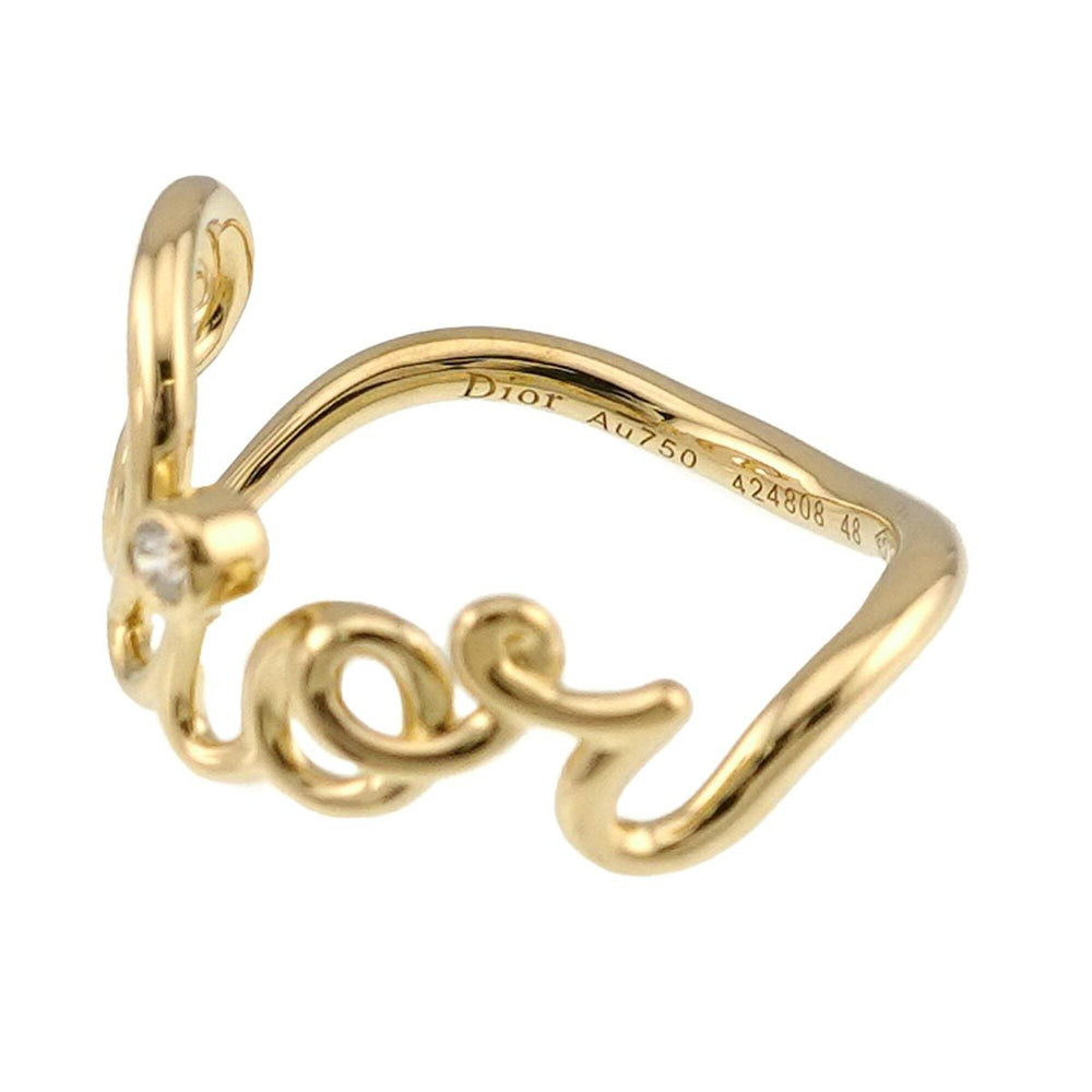 Christian Dior Amour #48 Diamond Ring, 18K Yellow Gold 750 — Like New