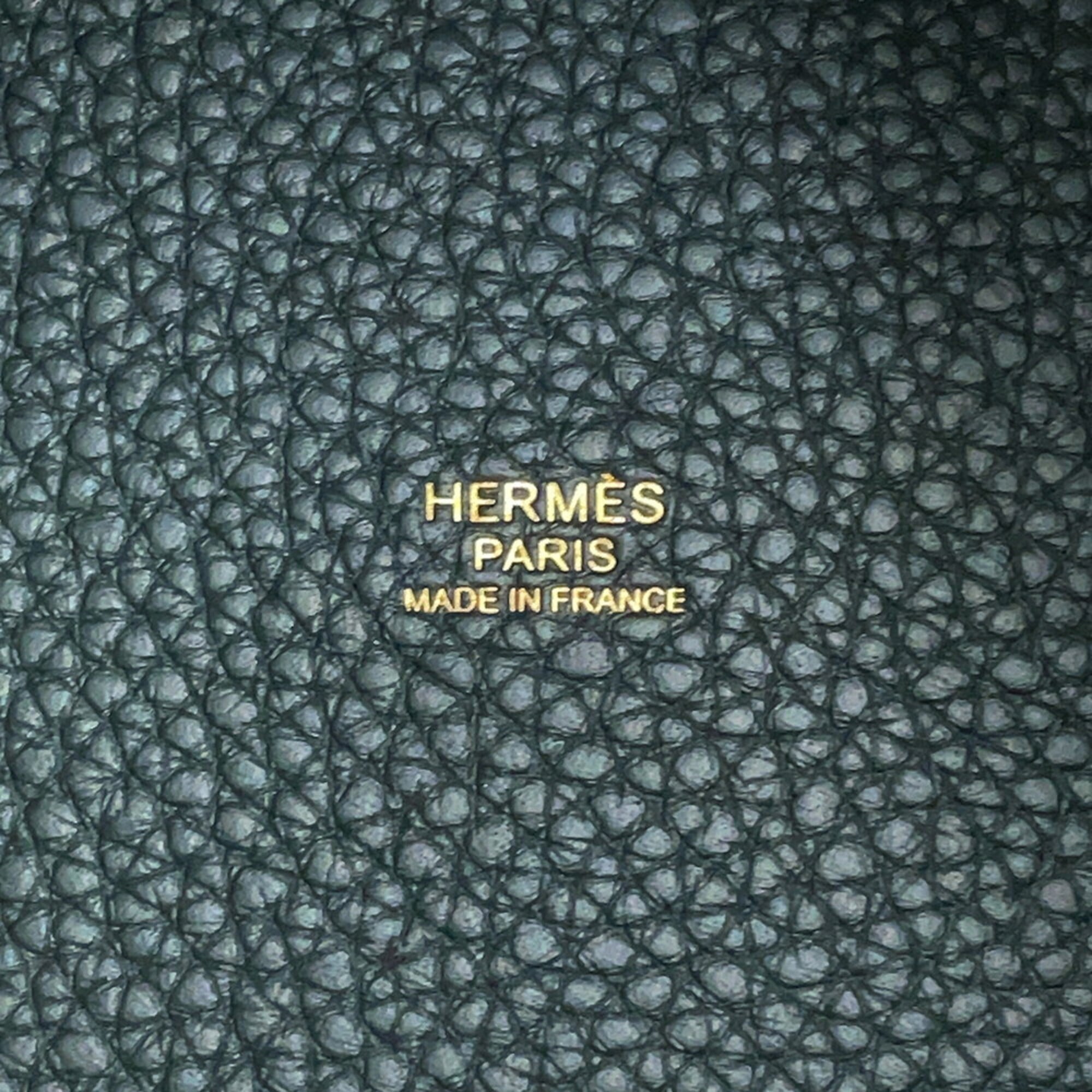 Hermes Picotin Lock MM Handbag, Vert Mangrove, Taurillon Clemence Leather, K Stamp, HERMES Tote Bag, Lock, Picotin, Women's — Like New