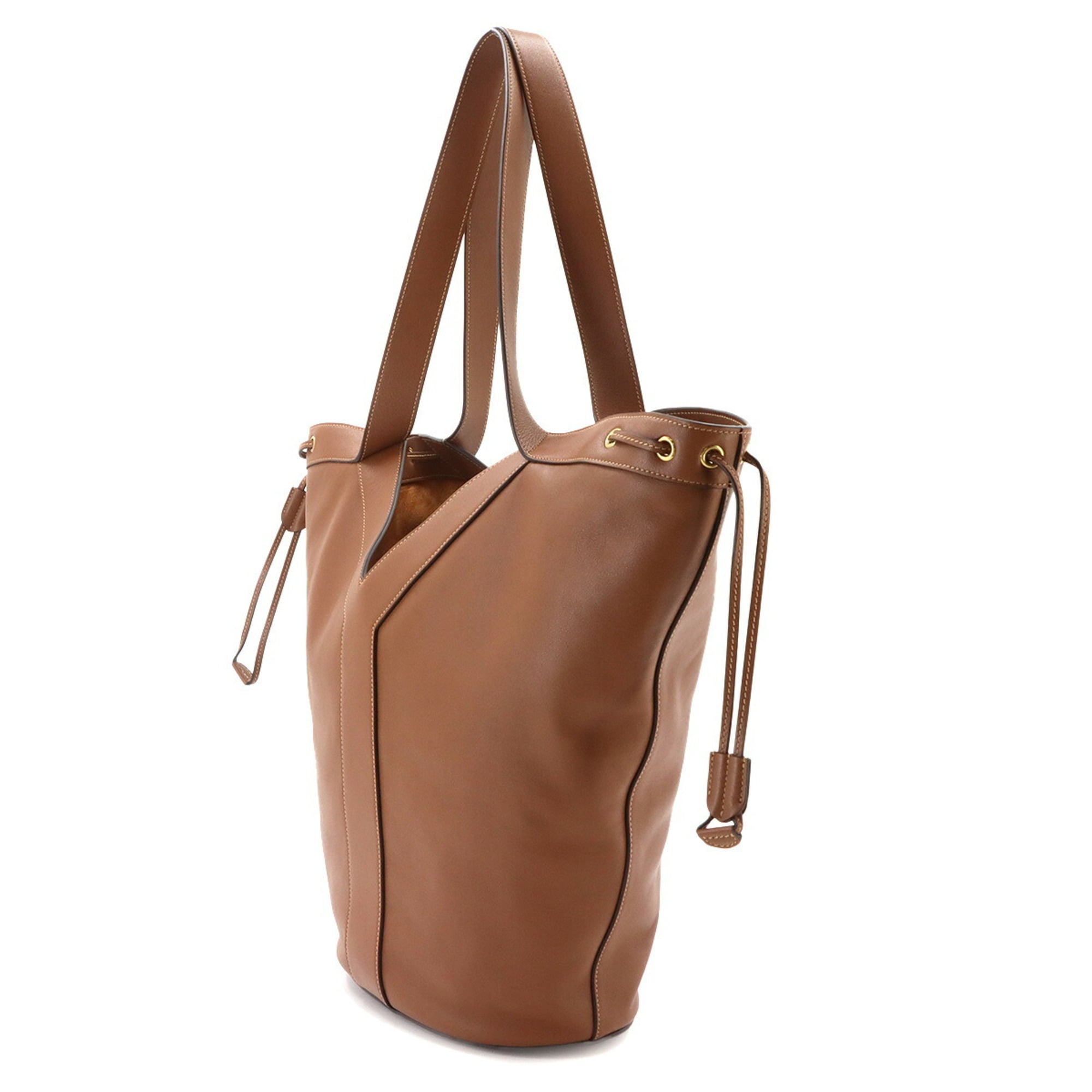 Saint Laurent Y Hobo Tote Handbag, Leather, Brown, 833160 Bag — New - Store Return