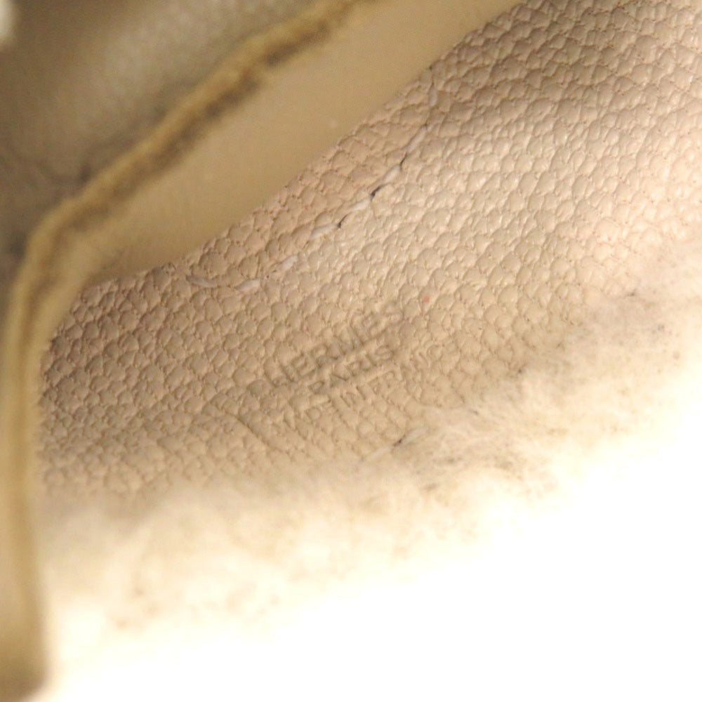 Hermes Robeo Plush PM, Veau Swift shearling, Anion beige, Malfa, Clé Terre, Ecru, K stamp (2025 production), accessory, bag charm, 0478 HERMES Rodeo PM — New - Store Return
