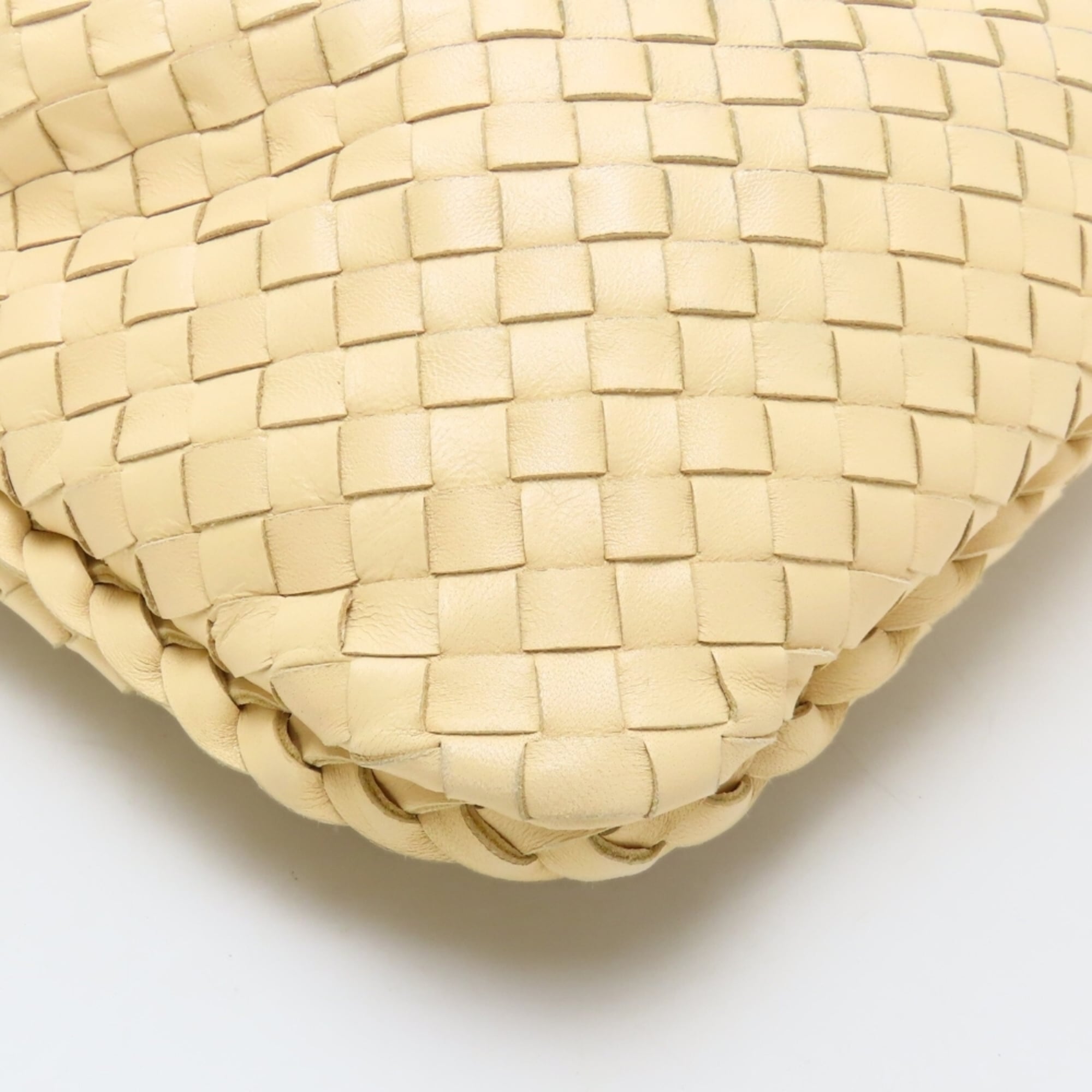 Bottega Veneta Intrecciato Shoulder Bag 115654, Cream Leather, One-Shoulder Bag, Women's, BOTTEGAVENETA