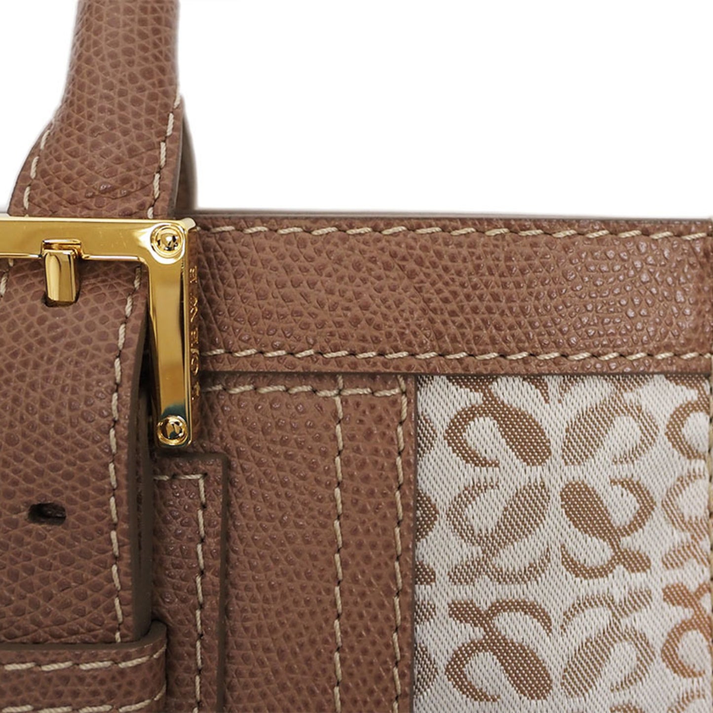 LOEWE Repeat Anagram Canvas Tote Bag Beige Sub Ladies