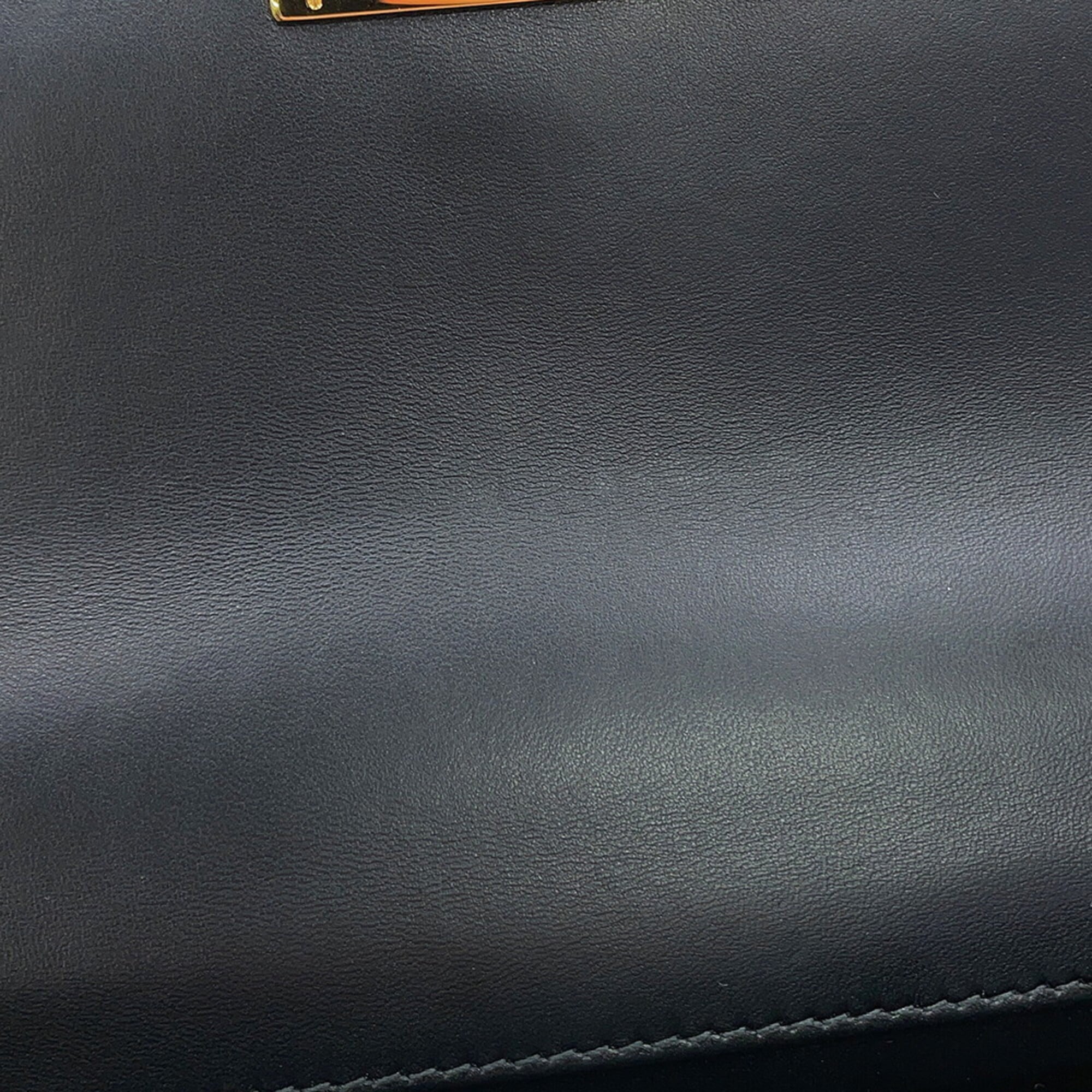 Christian Dior Macro Cannage Ange Mini Calf Leather Handbag M4401UNMZ 2-way Black — Like New