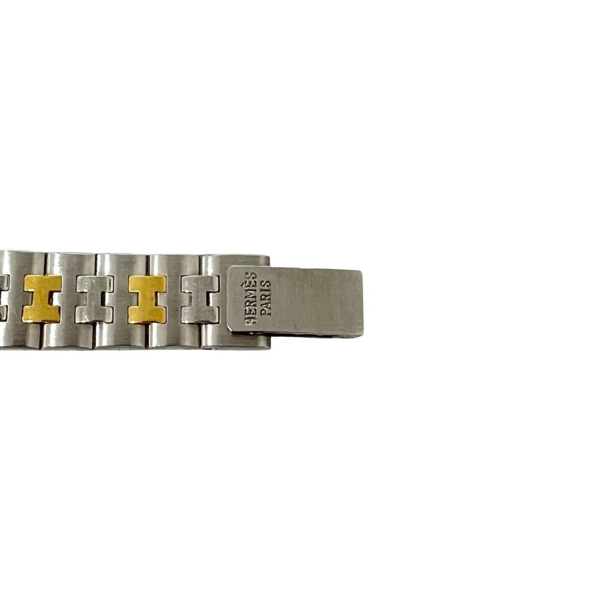 HERMES Vintage Clipper Stainless Steel Quartz Watch, Silver/Gold, 29391 — Good