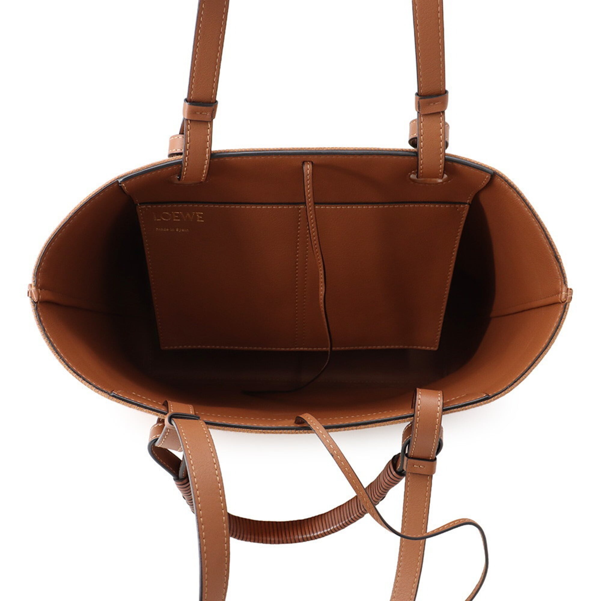 Loewe Anagram Small Jacquard Calf Leather Tote Bag A717S72X06 LOEWE 2-way Shoulder Handbag — Like New