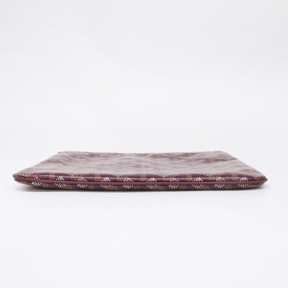 GOYARD Sena PM Clutch Bag Pouch Burgundy Silver Hardware Women's — Like New