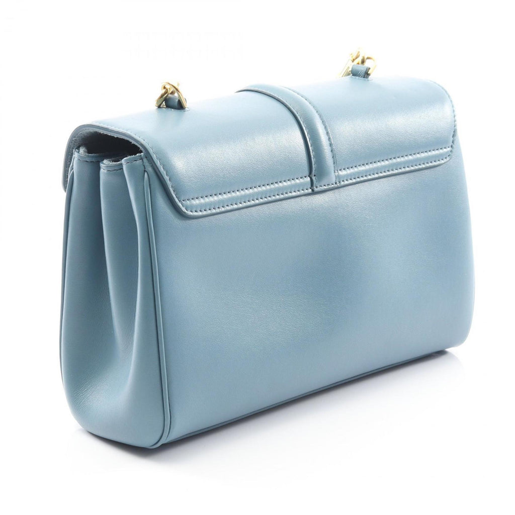 Celine Teen Soft 16 Shoulder Bag, Leather, Women's, Blue, 196853