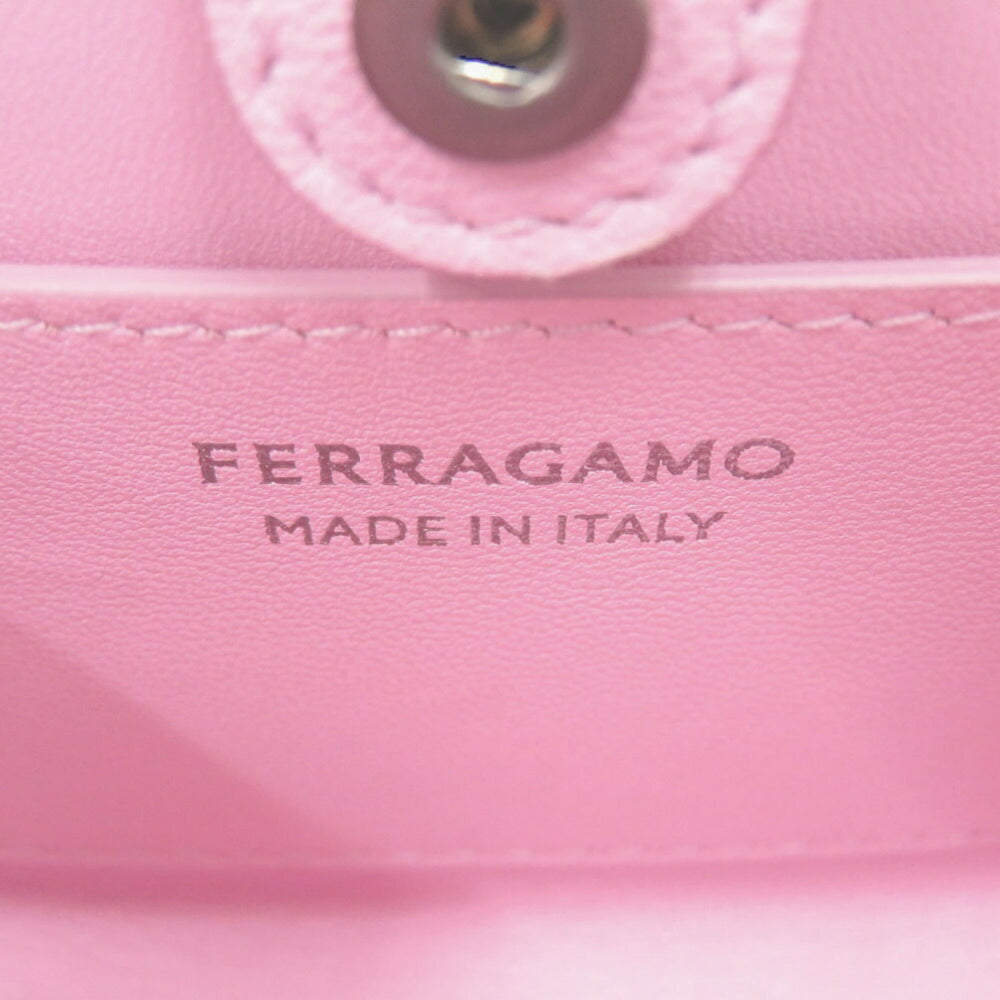 Salvatore Ferragamo Wanda Chain Shoulder 213984 Calf Leather Pink Bag 0559Salvatore — Like New