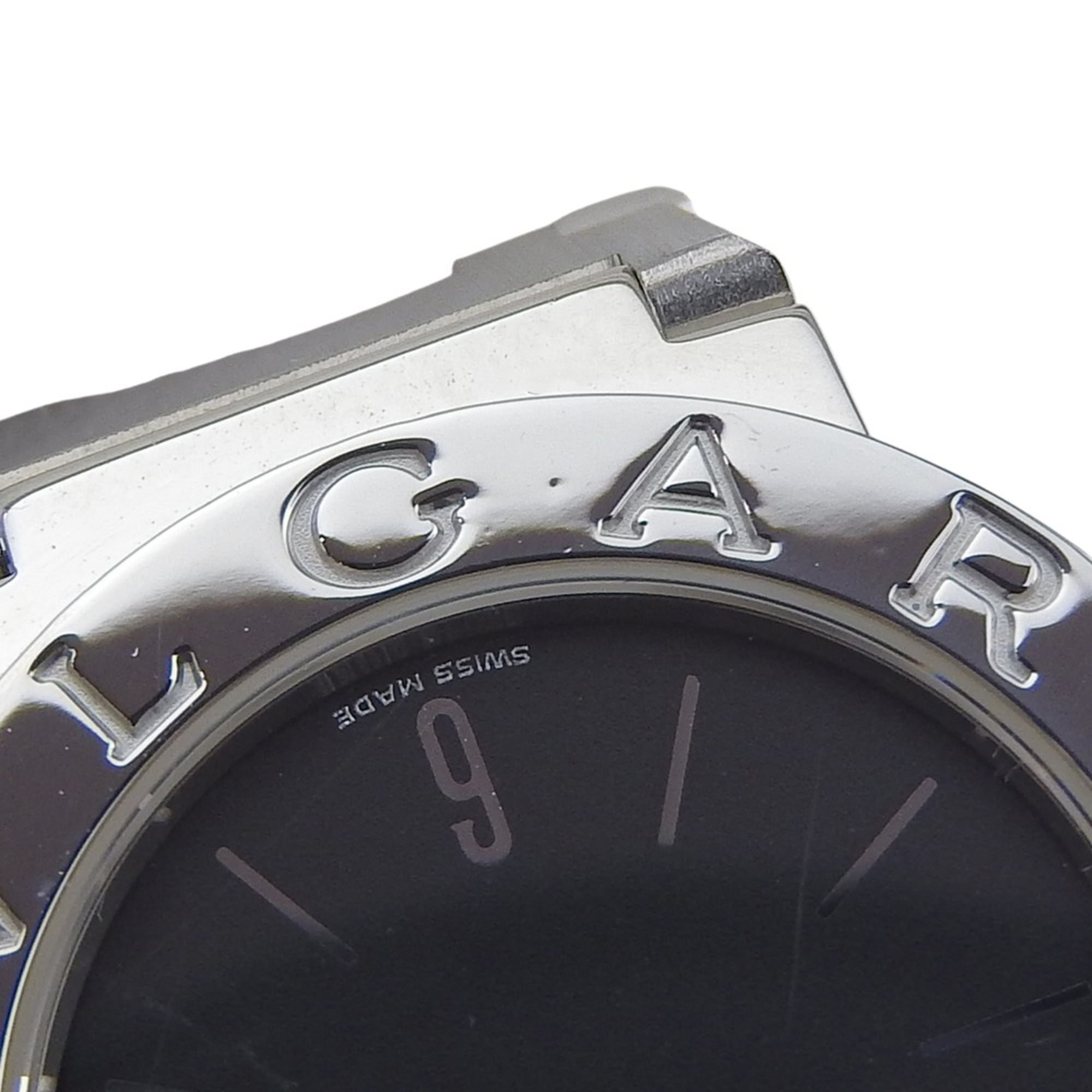Bvlgari Watch BB26SS Stainless Steel Quartz Analog Display Black Dial Women's — Good