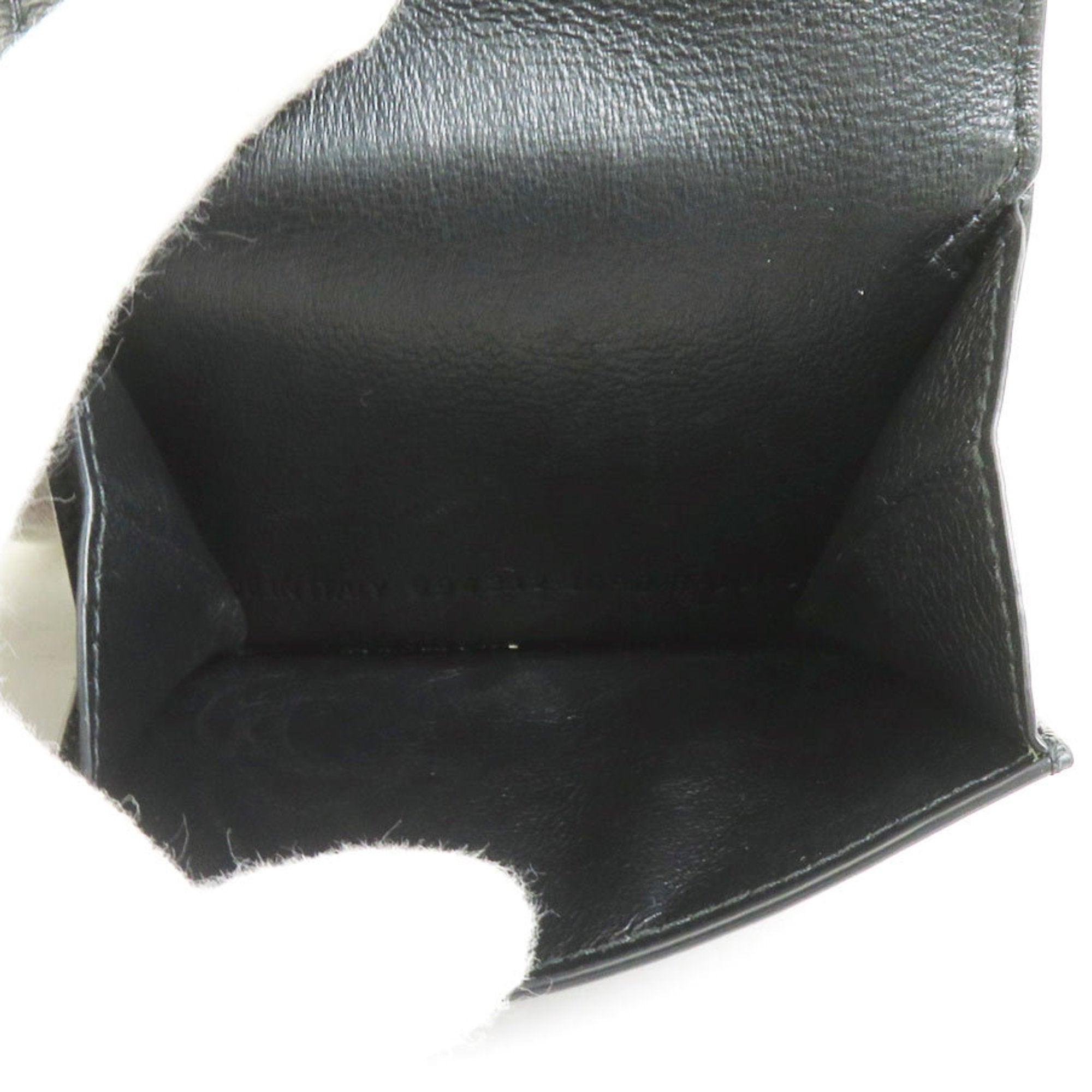 BALENCIAGA Tri-fold Wallet Leather Black Men's Women's 55908g