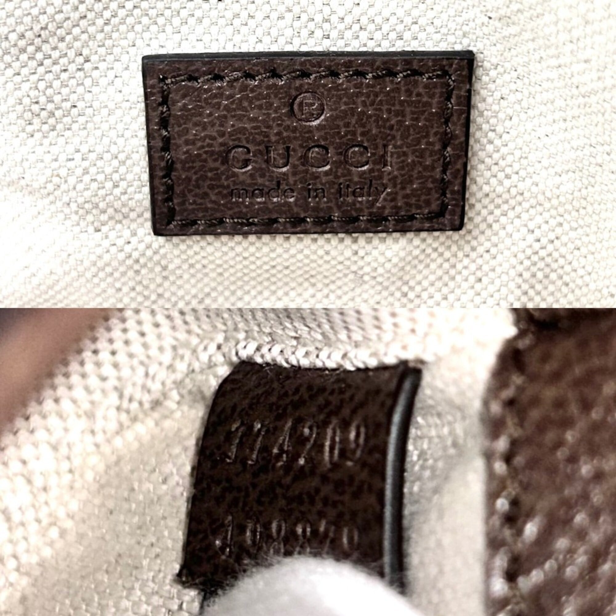 Gucci Women's Horsebit 1955 Shoulder Bag Mini Handbag Crossbody GUCCI 774209 GG Supreme Canvas Leather Beige Silver Hardware — Like New