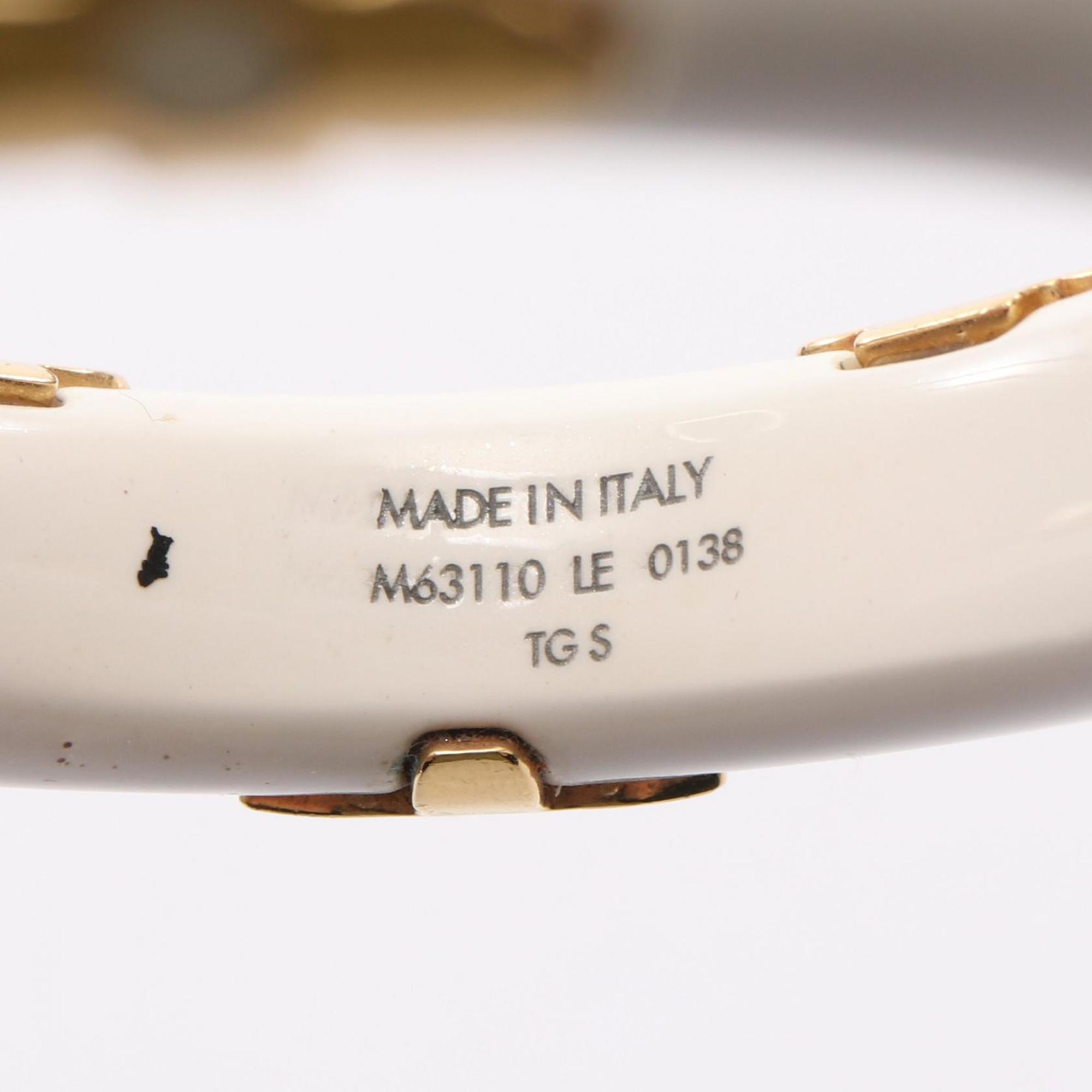 Louis Vuitton Monogram Jonk Daily Bangle, Resin, Women's, White and Gold, M63110