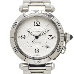 Cartier Pasha de Pronger W31040H3 Automatic Watch, White Dial, Stainless Steel, Men's CARTIER — Good