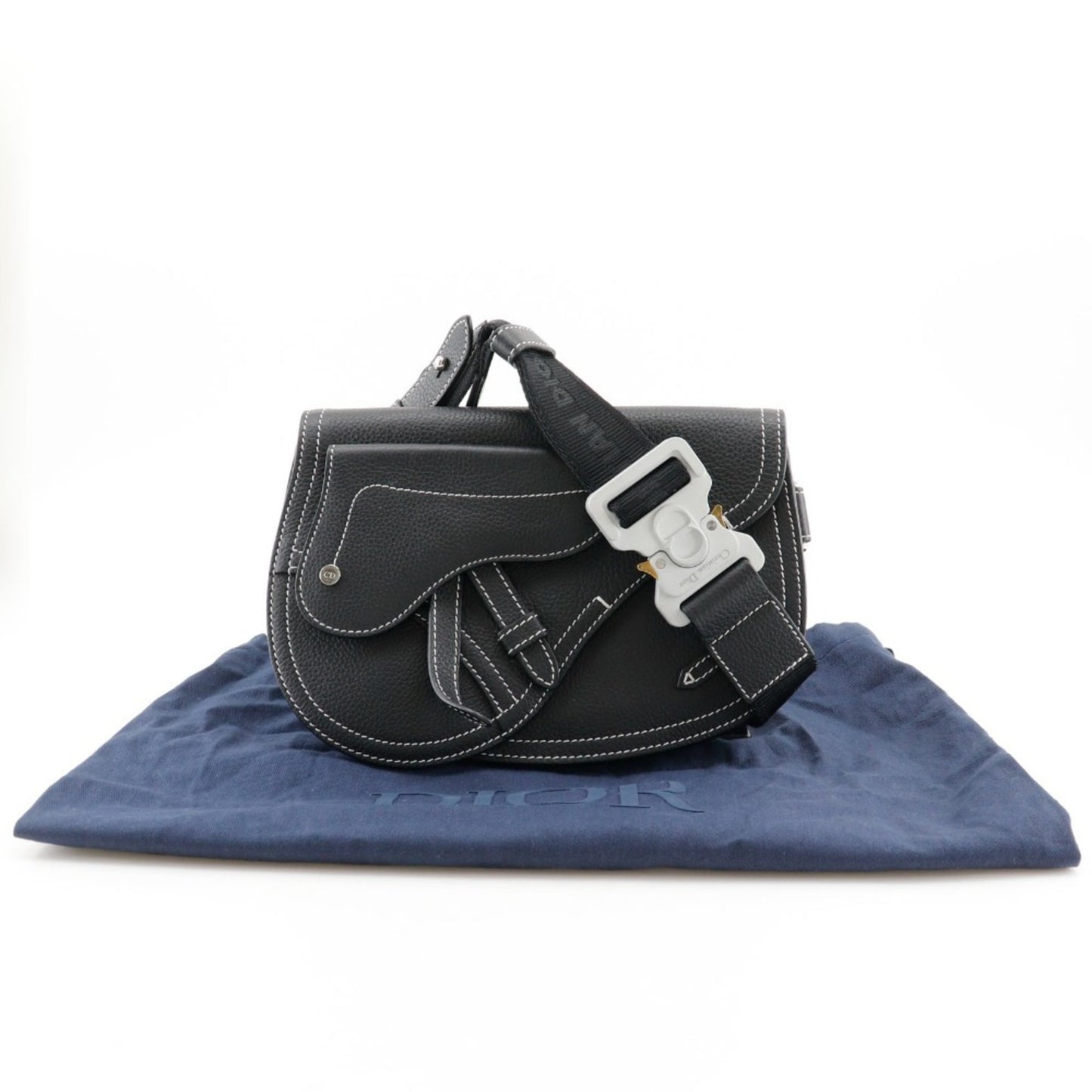 Dior Saddle Body Bag Calf Black Men's
