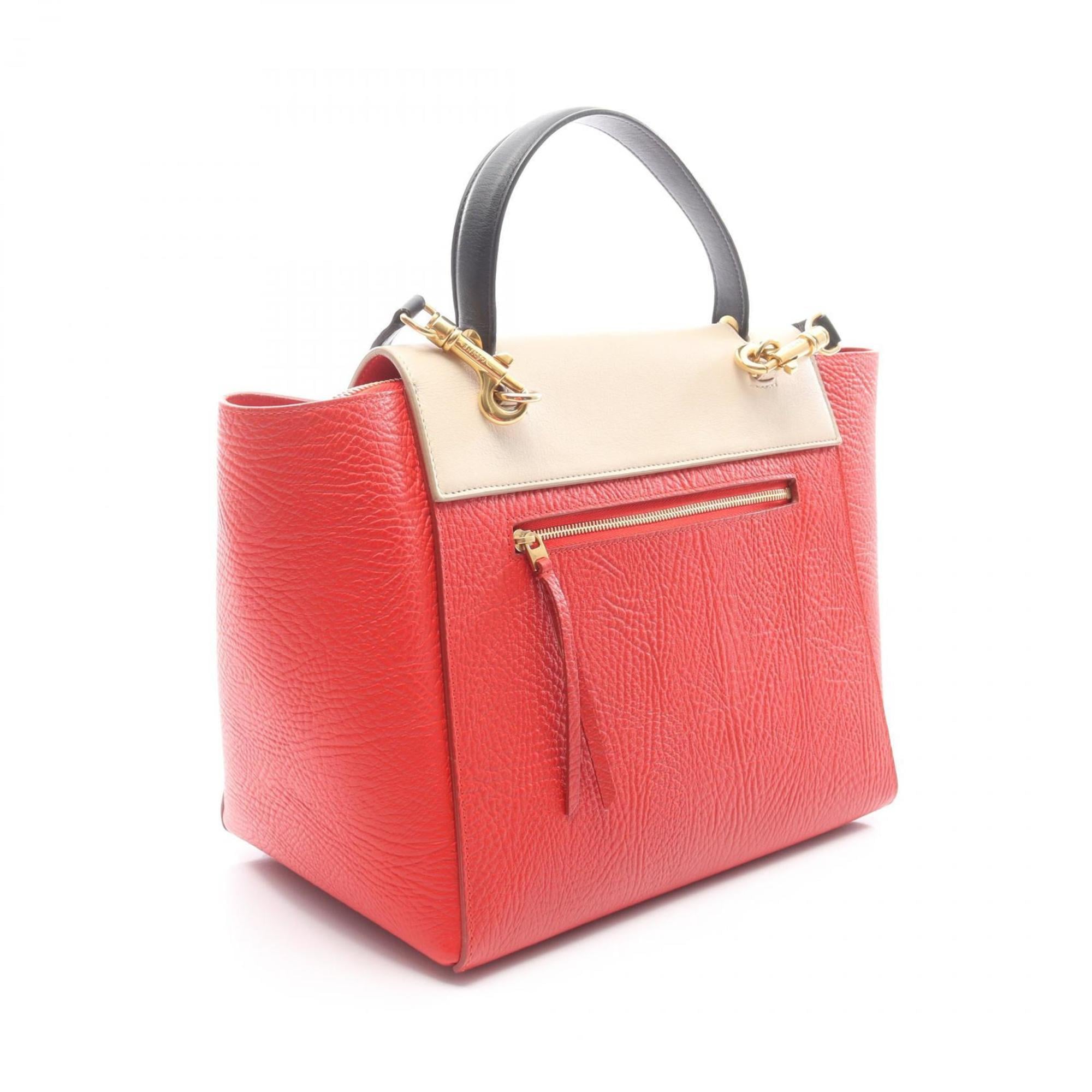 Celine BELT BAG MINI, a leather belt bag/handbag for women, available in red, beige, and black (176103).
