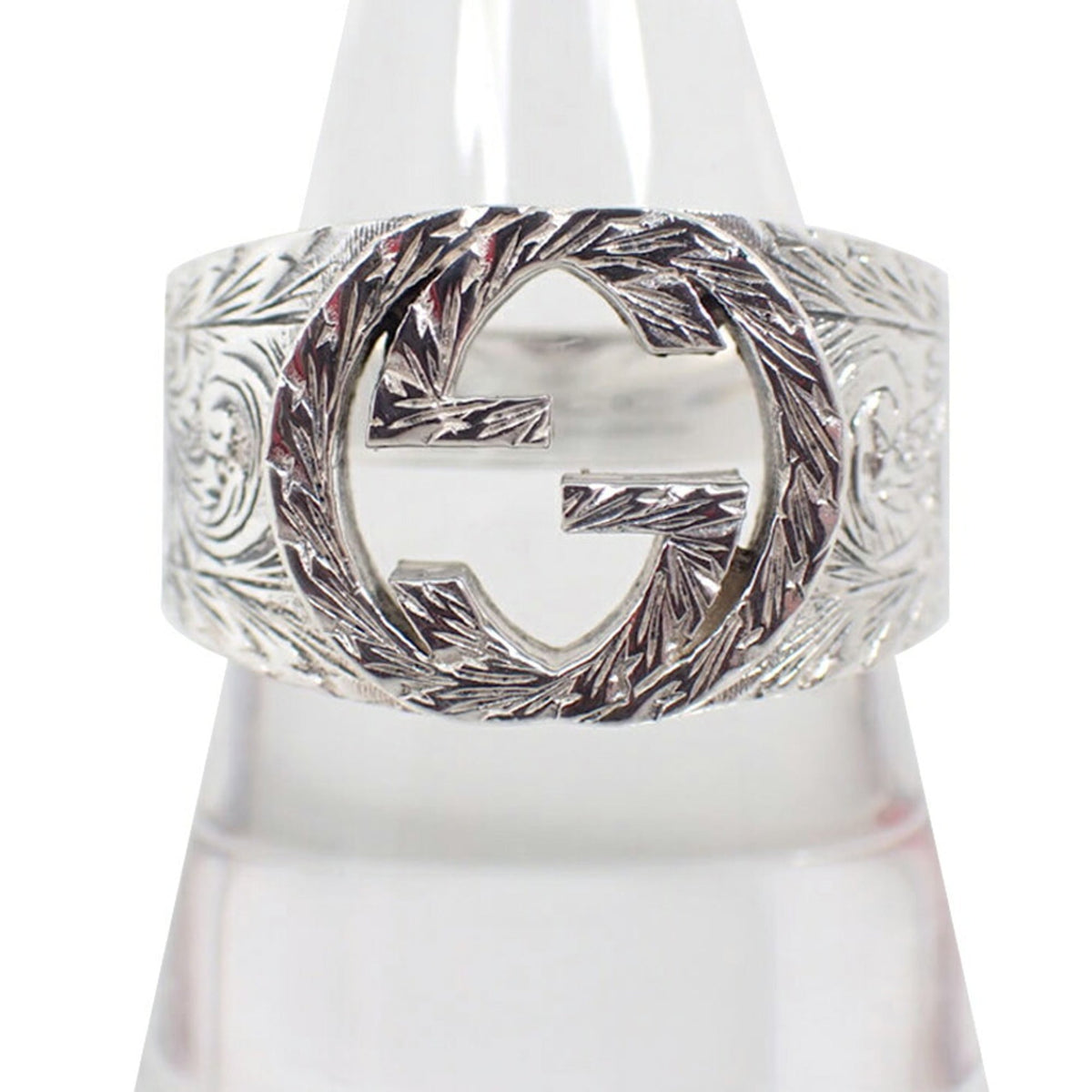 GUCCI Ag925 Arabesque G Ring, Size 23 — Like New