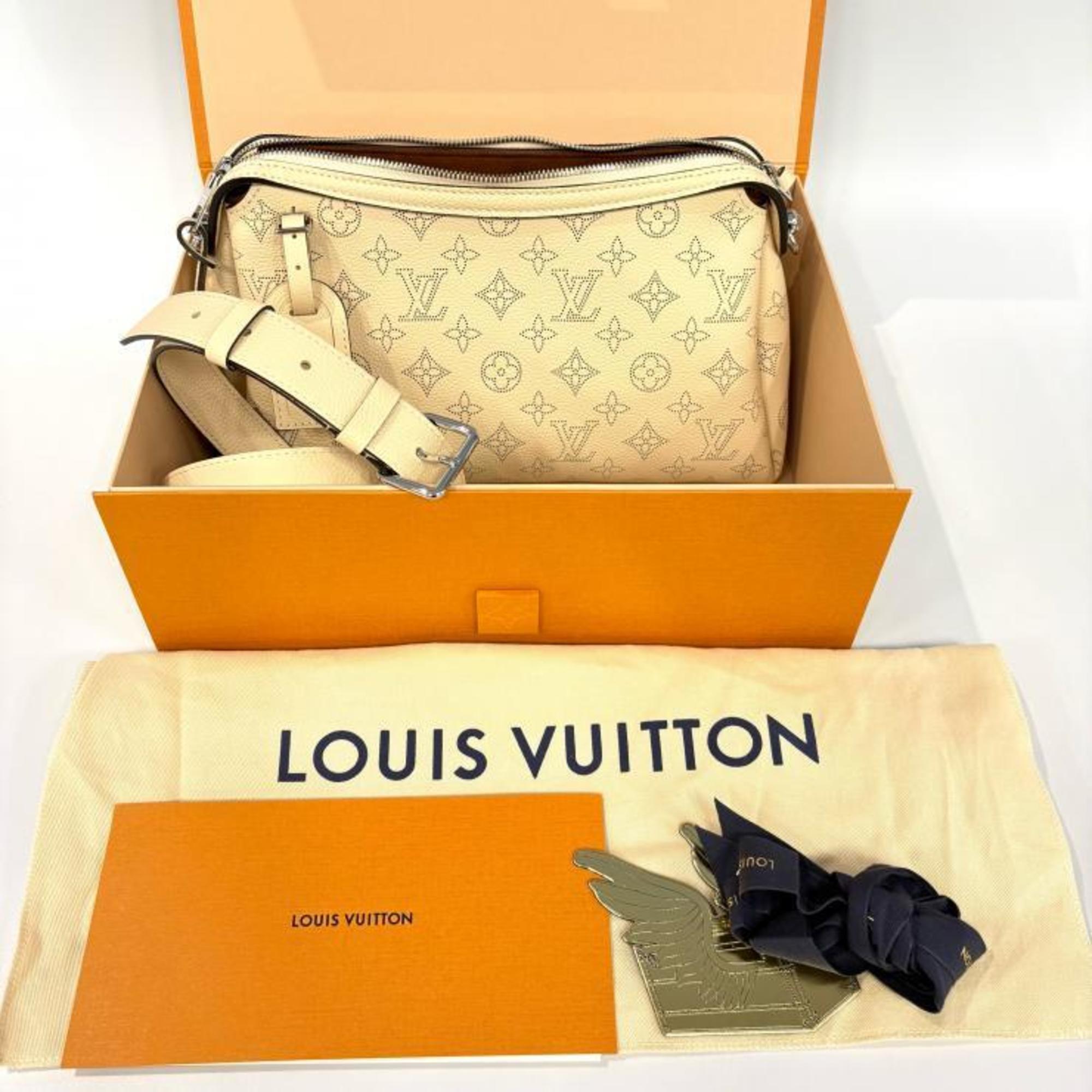 Louis Vuitton Mahina M24255 Hand It All PM Galle 2-way Shoulder Bag, Beige — Like New