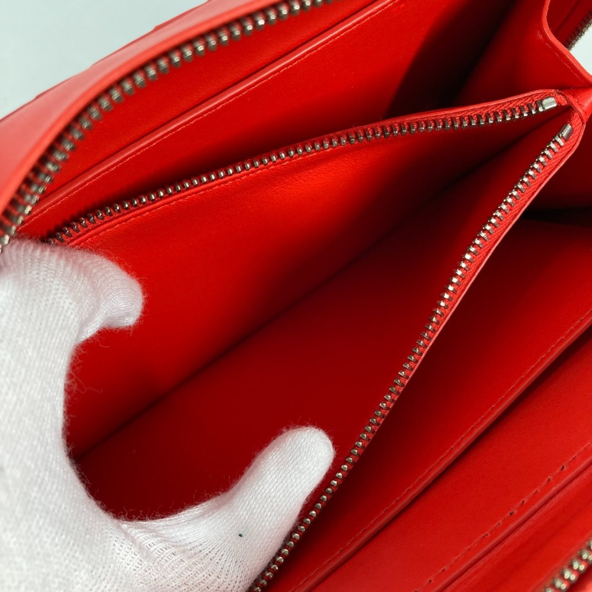 BOTTEGA VENETA 650524 Bag Cluch Bag with strap Clutch bag Tomato Red — Like New