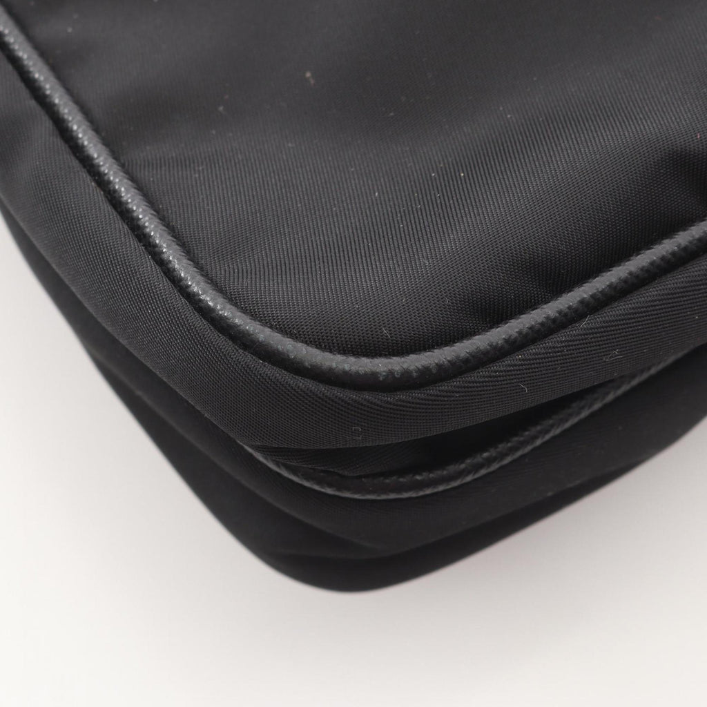Prada TESSUTO SAFFI Shoulder Bag in Nylon and Saffiano Leather, Black