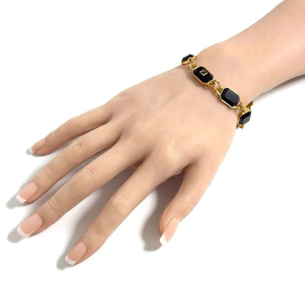 Fendi Men's FF Link Bracelet, Gold, 22cm — Like New