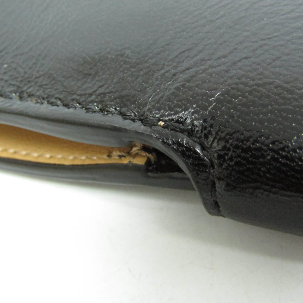 Fendi 8M0413 Women's Leather Clutch Bag Black