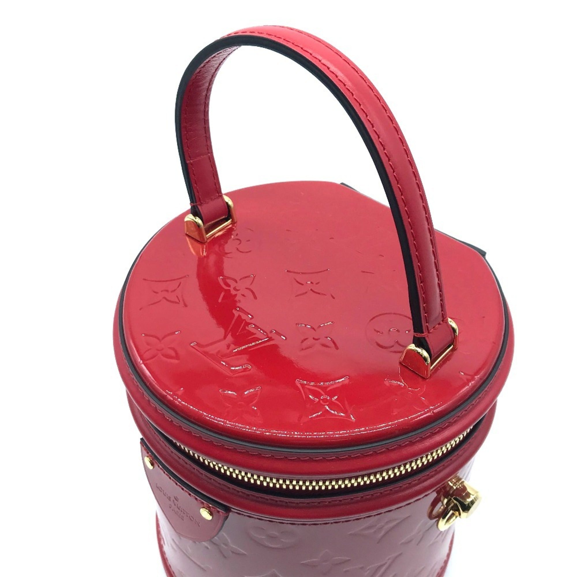 LOUIS VUITTON M53998 Monogram Vernis Cannes PM Handbag Patent Leather Women's Rouge Red — New - Store Return